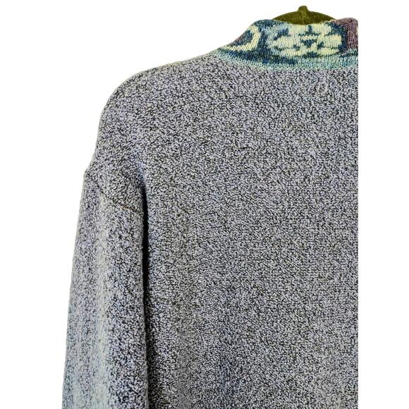 Harley of Scotland Cardigan Sweater Wool Cashmere Cozy Cottagecore Purple Size M - Picture 5 of 9